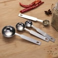 thumbnail image 3 of Shisuyan Teaspoons Measuring Spoon Stainless Steel for Baking in Silver 4pcs, 3 of 8