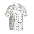 thumbnail image 3 of Xecao Sea Creatures print Hawaiian shirt - a stylish short-sleeve button-down for men, perfect for casual beach and tropical outings., 3 of 9