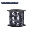 thumbnail image 2 of Uxcell 100 Yards x 0.24 Inch Flat Sequin Strip Laser Sequins Fabric Paillette Spangle Sequins Trim Gray, 2 of 5