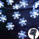 thumbnail image 4 of Dinheiro Luces solares de copo de nieve 20/3050 piezas LED 8 patrones jardín fiesta patio decoración navideña, 4 of 5