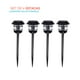 thumbnail image 1 of Set 4 Luminaria Estaca Luz Led Impermeable Recargable Jardin negro 6.49 pulg, 1 of 8