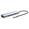 thumbnail image 1 of Estación Docking USB-C Manhattan 153959 Plata con Hub 6 en 1 Expandible, 1 of 6