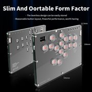 AceGamer Arcade Stick 16Keys All-Button Gamerfinger with Turbo Functions & Custom RGB,Arcade leverless Controller Street Fight for PC/PS3/PS4/Switch/Steam Game Keyboard-Supports Hot Swap & SOCD