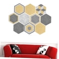 thumbnail image 4 of WEUVEB Crystal Yellow Tile Sticker Tear and Stick Hexagon Wall and Floor Decor, 4 of 8