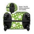 thumbnail image 2 of Disketp Green White Flowers Elastic Travel Luggage Cover Travel Suitcase Protective Cover For Trunk Case Apply To 18''-32'' Suitcase Cover-Large, 2 of 7