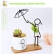 thumbnail image 2 of Maceta para suculentas y cactus con bandeja de bambú: divertida maceta de cerámica para mamá e hijo, regalo perfecto para la decoración del hogar y la oficina, con capacidad para miniplantas, 2 of 5