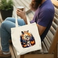 thumbnail image 4 of Happy Halloween Vampire Alaskan Malamute BOO with Pumpkins Fun and Spooky Canvas Tote Bag Alaska Mal Dog Lovers Gifts Reusable Shopping Grocery Bag - 00018, 4 of 5