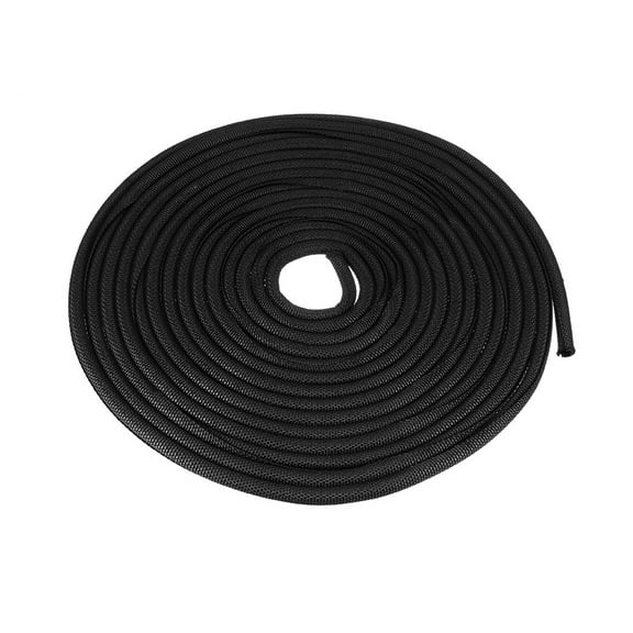 Uxcell Cable Tubing PET Cord Protector Self Closing Cable Sleeve Management Organizer 0.2" x 19.7 ft Black
