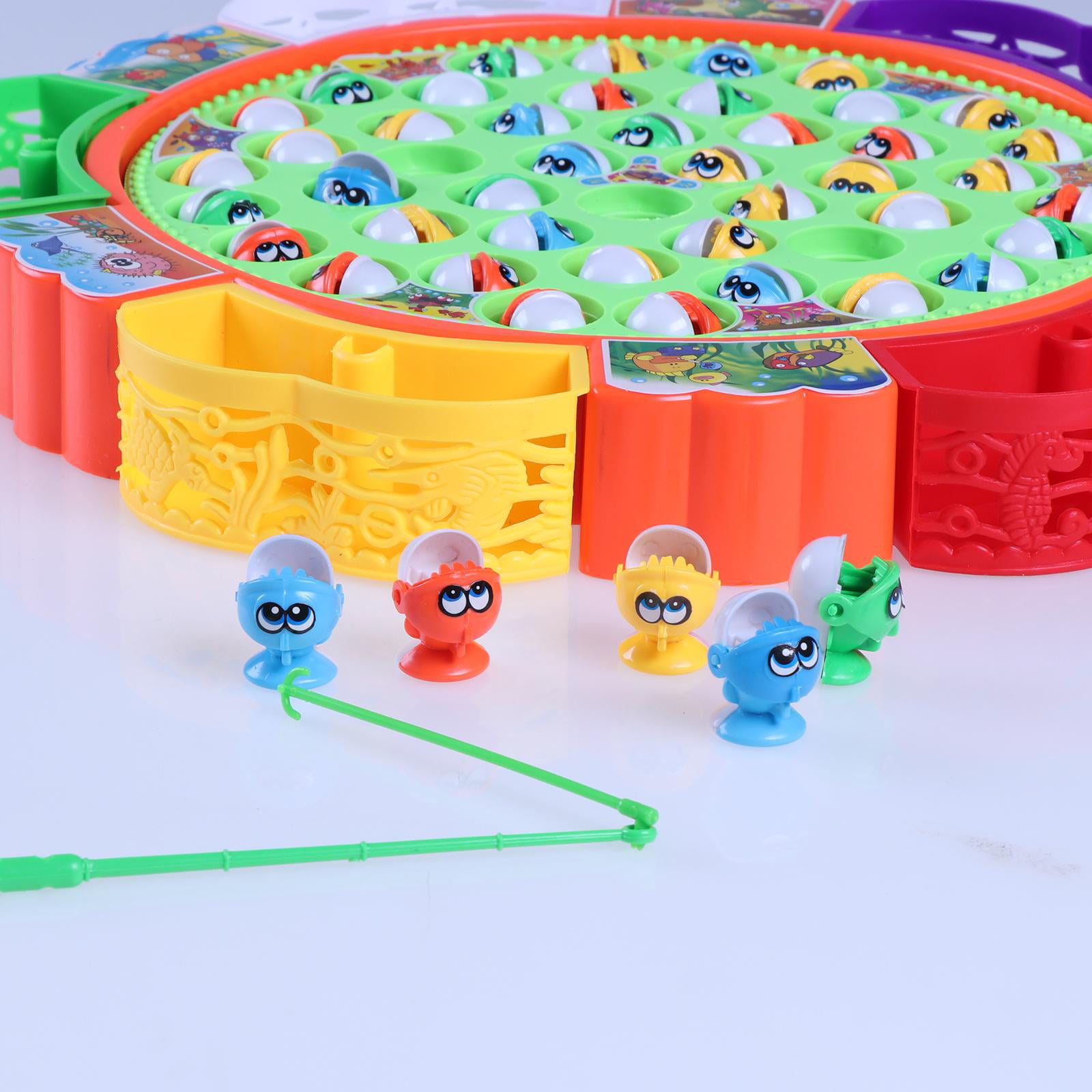 Children's Fishing Game Electric Musical Rotary Fishing Board 45
