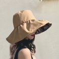 thumbnail image 4 of CoCopeaunts Wide Brim Bucket Hat Casual Summer Anti-Ultraviolet Women's Bucket Cap Foldable Female Fisherman Hat Windproof Rope, 4 of 8