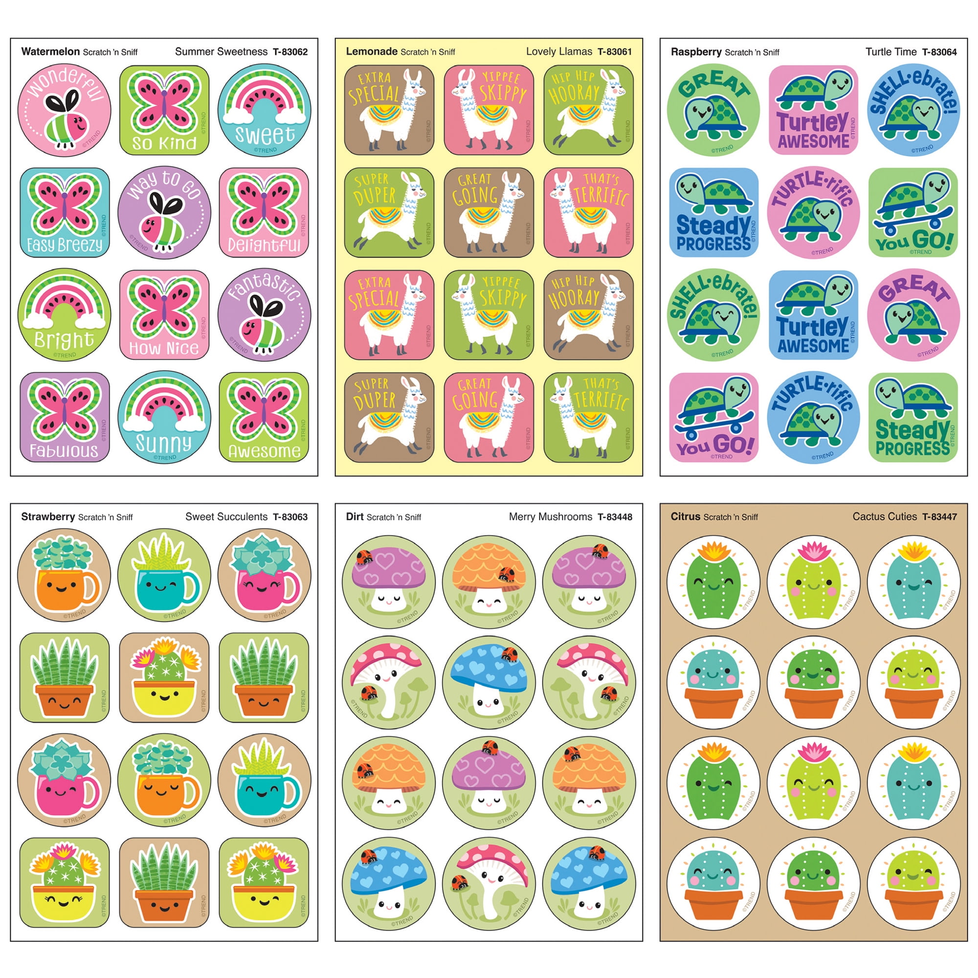 TREND: Scratch 'N Sniff: Natural Pals - 288ct Scented Stinky Stickers Variety Pack, 6 Scents, 24 Sheets Of Encouragement & Reward, Nature-Animal Theme