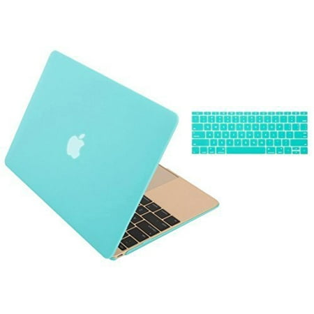 Mosiso MacBook 12-Inch 2 in 1 Soft-Touch Plastic Hard Case and Keyboard Cover for MacBook 12" with Retina Display A1534 (2016 / 2015 Newest Version), Hot Blue