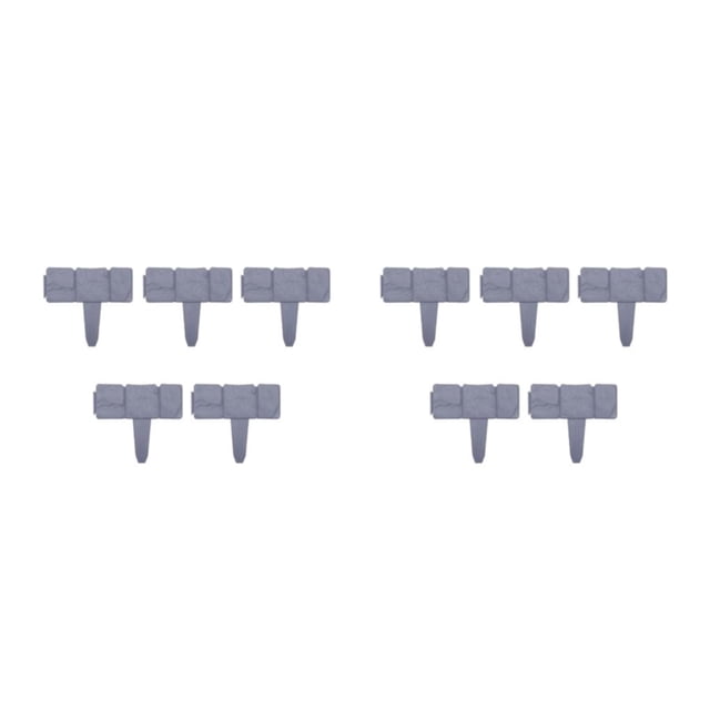 kurtrusly Garden Fence Cobblestone Border Lawn Edging Waterproof Flower Decorations 5pcs 2Set
