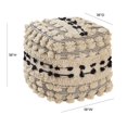 thumbnail image 5 of TOV Furniture Balhi 18"H Transitional Fabric Pouf in Beige/Neutral, 5 of 5