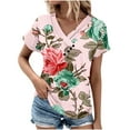 thumbnail image 2 of Kayannuo Short Sleeve Womens Tops Graphic Tees Women Valentine's Day Women's V-Neck Fashion Casual Short-Sleeved Spring And Summer Top, 2 of 4