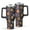 Halloween Skull Pumpkin, variant on Halloween Skull Pumpkin Pattern Tumbler with Handle and Lid,40oz Double Wall Vacuum Insulated Tumbler,Cups Gift for Women and Men