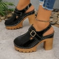 thumbnail image 6 of QQAMB Women Shoes T Strap Mary Jane Chunky Heel Platform Oxford Shoes Block Heel, 6 of 8