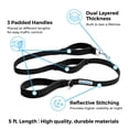 thumbnail image 3 of Shed Defender 5 ft. Dog Leash - Three Padded Handles - Dual Layered Thickness for Extra Strength - Reflective Stitching 5 ft. for Large & Small Dogs - Training Lead, 3 of 7