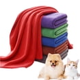 thumbnail image 2 of Toallas súper absorbentes para perro y gato, bata de baño de fibra suave, de secado rápido, mantas gruesas pequeñas y grandes, toalla especial para mascotas, 2 of 4