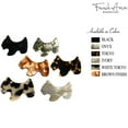 thumbnail image 3 of French Amie Scottish Dog Puppy 2" Small Celluloid Handmade Hair Barrette, 3 of 40