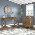 thumbnail image 4 of Bush Furniture Key West 48W Writing Desk with 2 Drawer Lateral File Cabinet in Linen White Oak, 4 of 6