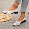 thumbnail image 4 of BOERTEU Women Rhinestone Wedge Slip On Dress Shoes, 4 of 7