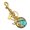 Gold Blue, variant on Metal Ladybugs Key Holder With Stones Multipurpose Fashion Jewelry Decoration