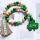 thumbnail image 1 of Garland Beads Saint Patricks Day Decorations, Tiered Tray Fireplace Living Room, Green Pendant Tassel Farmhouse Style, Wood Bead Garland for Dorm Bedroom, Large Green Beads for St Patricks, 1 of 8