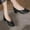Black, variant on Wensltd Chunky Heels Mary Jane Shoes for Women Closed Toe Work Pumps Comfortable Round Toe Dress Wedding Shoes