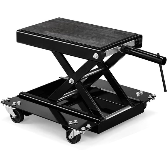 Ktaxon Motorcycle Scissor Lift Jack with Dolly, 1100 lbs Heavy Duty Motorcycle Center Stand for Garage Maintenance, ATV & Dirt Bike