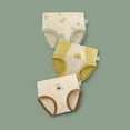 thumbnail image 3 of Xfvqtps 3PCS Toddler Little Boys Underwear Briefs Cotton Soft Cute Animals Print Assorted Panties Pack for Boys Age 2-9 Years Yellow, 3 of 3