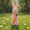 thumbnail image 4 of 8.8" Flocked Easter Bunny Plush Rabbit Stuffed Animals Soft Toy for Spring Home Decor Centerpiece Mantel Table Decoration Basket Stuffer Gift(White), 4 of 8