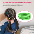thumbnail image 3 of enqiretly 10 Pièces Bandes de Cheveux Mélangés Extensible Réglable Décoratif Haute Élasticité de Protection Ponytail Titulaire Filles Enfants Accessoires Fluorescent Vert, 3 of 5