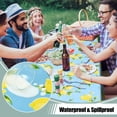 thumbnail image 2 of decorUhome Vinyl Tablecloth with Flannel Backing Rectangle, Waterproof Plastic Table Cover for Dinner, Picnic, Indoor and Outdoor(Lemon, 60" x 120"), 2 of 7