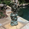 thumbnail image 6 of Homestyles 16 in. Bronze Patina Sexy Mermaid Sitting on Coastal Rock Beach Nautical Large Statue, 6 of 7