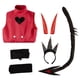 thumbnail image 5 of Disfraz de Anime Charlie para mujer, peluca, disfraz de Halloween, vestido rojo de cuello alto, falda sexy sin mangas para uso diario, 5 of 5