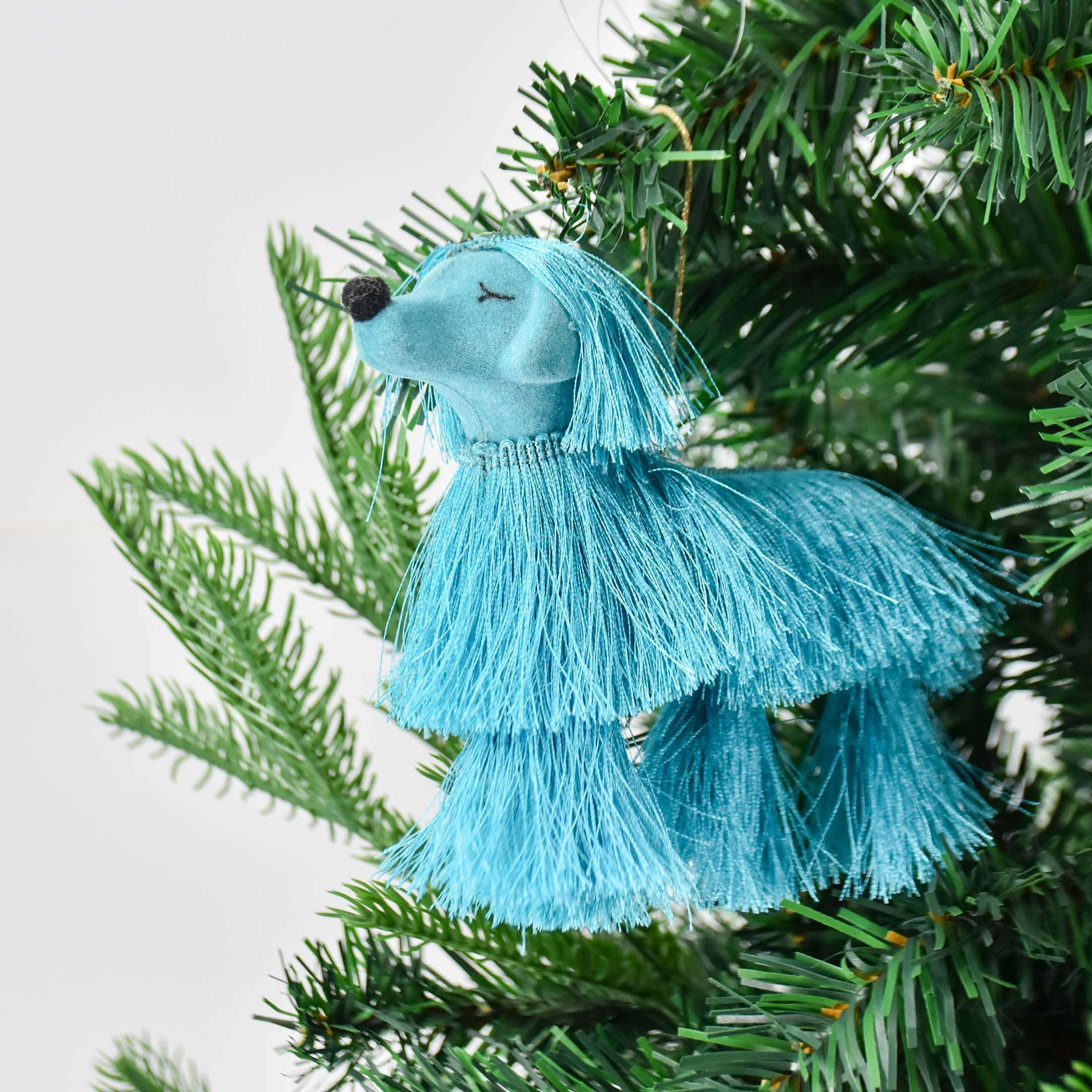 Temps de vacances 1 compter Noël gland chien ornement, bleu Mesure 3.75" de hauteur