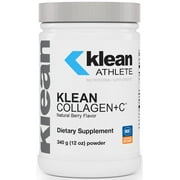 Klean ATHLETE Klean Collagen+C - Collagen Peptides with Vitamin C - For Joint & Connective Tissue Support - 12 Ounces - Natural Berry Flavor