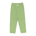 thumbnail image 4 of Xecao Green Gingham Women's Straight Lounge Pajama Pants: The Epitome of Relaxed Sleepwear, 4 of 9