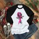 thumbnail image 4 of Camisas de manga larga ligeras con cuello redondo a la moda para mujer Pompotops  FGAJ8882, 4 of 7