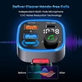 thumbnail image 3 of HLONK Bluetooth 5.0 FM Transmitter for Car  QC3.0 & PD 18W Wireless Bluetooth FM Radio Adapter  Bass Hi-Fi MP3 Music Player 3 Ports Car Charger with LED Backlight  Hands-Free Calling  Sir, 3 of 7