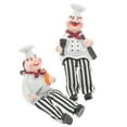thumbnail image 2 of GOOHOCHY 2 figuras de chef de resina para escritorio, decoración de chef, lindas figuras de chef de dibujos animados, decoración del hogar, 2 of 8