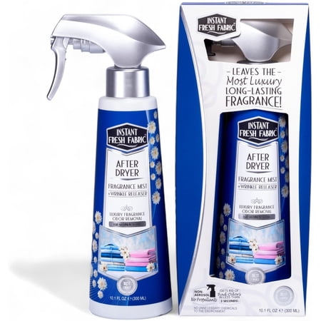 Advanced AFTER DRYER Fabric Spray Fragrance Mist, Fresh Fabric Wrinkle Release Spray Odor Remover - Laundry Scent Boosters for Home, Dorm, Anywhere - Fresh Linen Scent 10.1 Oz. - INSTANT FRESH FABRIC