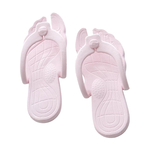 Injueey Zapatillas de viaje Chanclas portátiles Sandalias de playa antideslizantes para el baño para el verano, rosa claro, L Type2 NO2