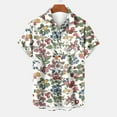 thumbnail image 2 of Midsumdr Mens Shirts Valentine's Day Love Heart Printed Pockets Shirt Casual Loose Plus Size Short Sleeve Turndown Collar Hawaiian Shirts, 2 of 5