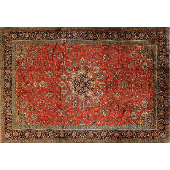 Ahgly Company Machine Washable Indoor Rectangle Traditional Gold Brown Area Rugs, 3' x 5'