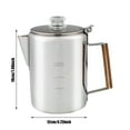 thumbnail image 5 of BQBQERT Camping Coffee Maker Large Capacity Stainless Steel Percolator with Clear Lid 9 Cups Household Coffee Pots, 5 of 7
