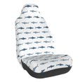 thumbnail image 1 of Wukai Cute Shark Full Set Car Seat Covers with Soft Padding Universal Auto Front Seats Protector and Cushion Mat, 1 of 5