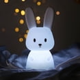 thumbnail image 5 of Lunfar Baby Bunny Night Light with 7 Light Changes Tap Control USB Charging Timer Function Bedside Lamp for Kids Bedroom Gift Toy Silicone Night Light for Children, 5 of 5