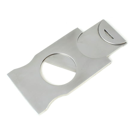 Tiny Travel Size Cigar Cutter Guillotine Style Polished Steel Casing and Blade - Measures 2